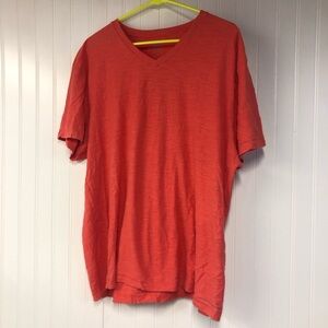 Calvin Klein Red V-Neck T-Shirt Women’s XXL Classic Basic Solid